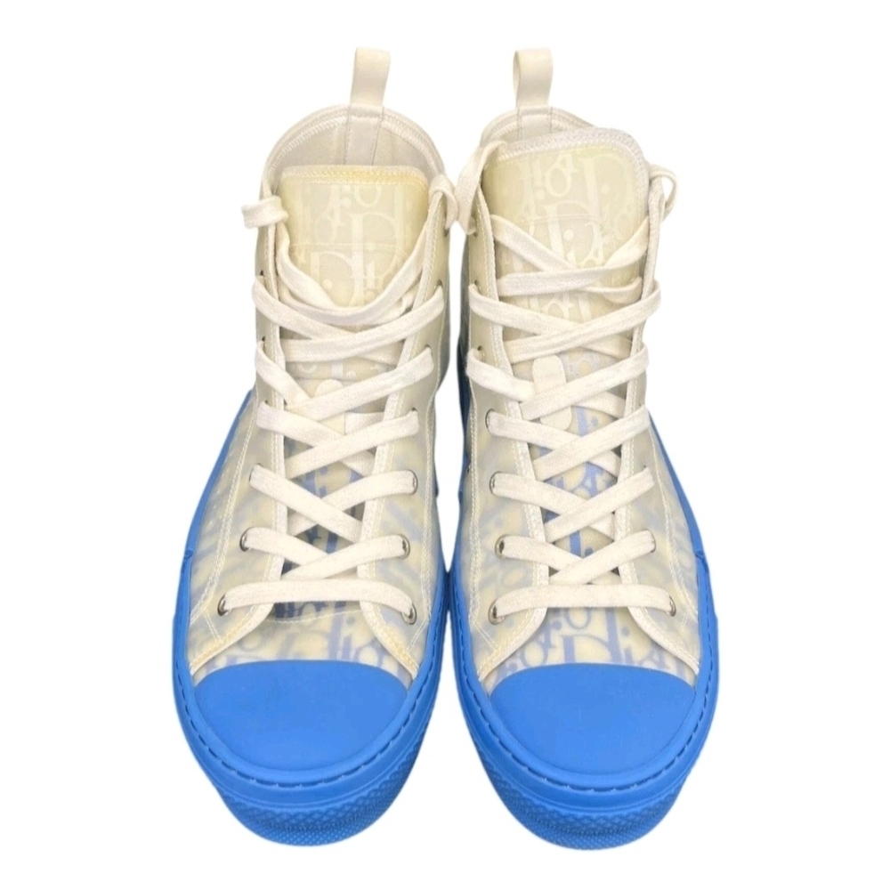 Dior B23 (Unisex) HighTop Canvas Sneakers Blue EU 40 US Men's Size 7 Wmns Sz 8.5 - Picture 5 of 10